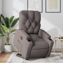 Sonata Fotoliu electric rabatabil cu ridicare, gri taupe, textil