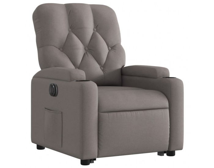 Sonata Fotoliu electric rabatabil cu ridicare, gri taupe, textil