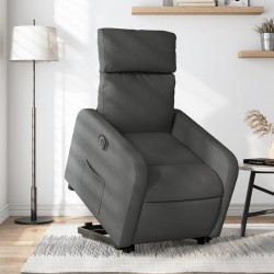 Sonata H Електрически изправящ реклайнер стол, тъмносив, текстил - Mobilier tapițat