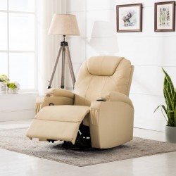 Sonata H Масажен стол с люлееща функция, кремав, изкуствена кожа - Mobilier cu mecanism de relaxare
