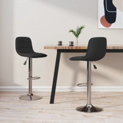 Sonata H Бар табуретки, 2 бр, черни, текстил - Scaune de bar