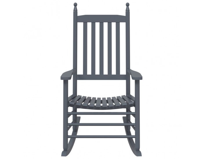 Sonata H Люлеещи се столове с извити седалки 2 бр сив масивна топола