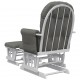 Sonata H Плъзгащ се стол с табуретка, тъмносив, текстил