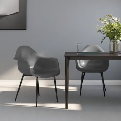 Sonata H Трапезни столове, 2 бр, сиви, PP - Scaune de dining