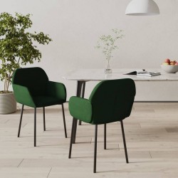 Sonata H Трапезни столове, 2 бр, тъмнозелени, кадифе - Scaune de dining