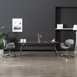 Sonata H Въртящи се трапезни столове, 2 бр, сиви, текстил - Scaune de dining