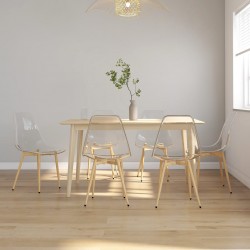 Sonata H Трапезни столове, 6 бр, прозрачни, PET - Scaune de dining