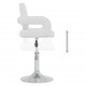 Sonata H Въртящи се трапезни столове, 6 бр, бели, изкуствена кожа