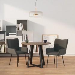 Sonata H Трапезни столове, 2 бр, тъмносиви, кадифе - Scaune de dining