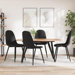 Sonata H Трапезни столове, 4 бр, черни, кадифе - Scaune de dining