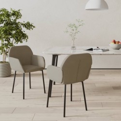 Sonata H Трапезни столове, 2 бр, светлосиви, кадифе - Scaune de dining