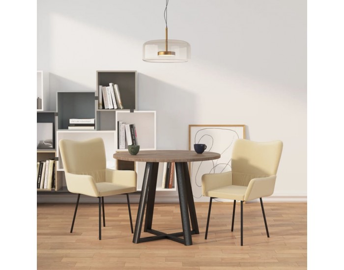 Sonata H Трапезни столове, 2 бр, кремави, кадифе
