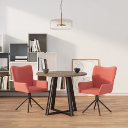 Sonata H Въртящи трапезни столове, 2 бр, розови, кадифе - Scaune de dining