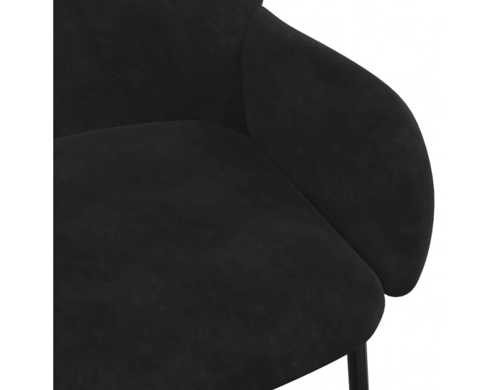 Sonata H Трапезни столове, 2 бр, черни, кадифе