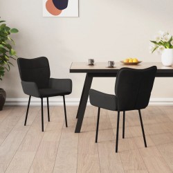 Sonata H Трапезни столове, 2 бр, черни, кадифе - Scaune de dining