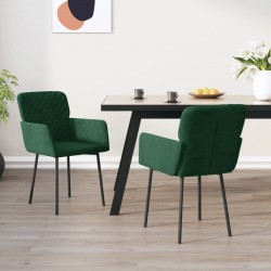 Sonata H Трапезни столове, 2 бр, тъмнозелени, кадифе - Scaune de dining