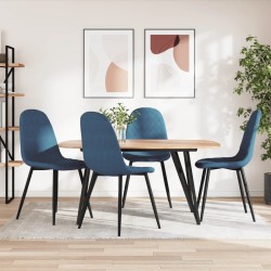 Sonata H Трапезни столове, 4 бр, сини, кадифе - Scaune de dining