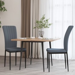 Sonata H Трапезни столове, 2 бр, тъмносиви, кадифе - Scaune de dining