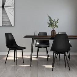 Sonata H Трапезни столове, 4 бр, черни, PP - Scaune de dining