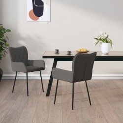 Sonata H Трапезни столове, 2 бр, тъмносиви, текстил - Scaune de dining