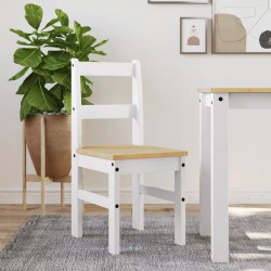 Sonata H Трапезни столове 2 бр Panama бели 40x46x90 см бор масив - Scaune de dining