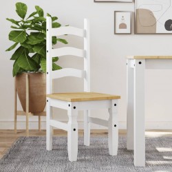 Sonata H Трапезни столове 2 бр Corona бели 42x47x107 см бор масив - Scaune de dining