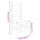 Sonata H Трапезни столове 2 бр Corona бели 42x47x107 см бор масив