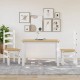Sonata H Трапезни столове 2 бр Corona бели 42x47x107 см бор масив