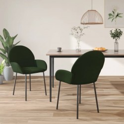 Sonata H Трапезни столове, 2 бр, тъмнозелени, кадифе - Scaune de dining