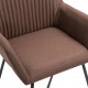 Sonata H Трапезни столове, 4 бр, кафяви, плат