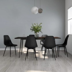 Sonata H Трапезни столове, 6 бр, черни, PP - Scaune de dining