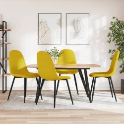 Sonata H Трапезни столове, 4 бр, горчица, кадифе - Scaune de dining