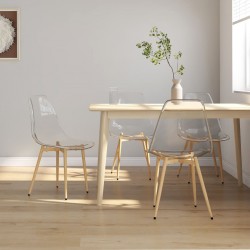 Sonata H Трапезни столове, 4 бр, прозрачни, PET - Scaune de dining