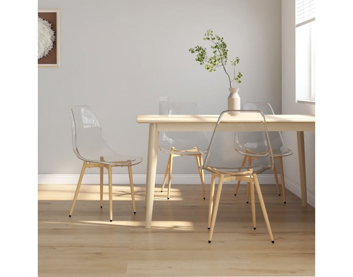 Sonata H Трапезни столове, 4 бр, прозрачни, PET
