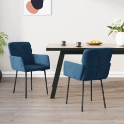 Sonata H Трапезни столове, 2 бр, сини, кадифе - Scaune de dining