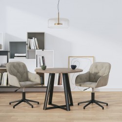 Sonata H Въртящи се трапезни столове, 2 бр, светлосиви, кадифе - Scaune de dining