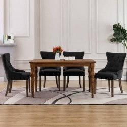 Sonata H Трапезни столове, 4 бр, черни, текстил - Scaune de dining