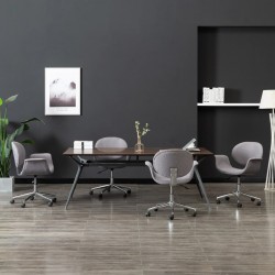 Sonata H Въртящи се трапезни столове, 4 бр, сиви, текстил - Scaune de dining
