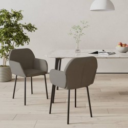 Sonata H Трапезни столове, 2 бр, тъмносиви, кадифе - Scaune de dining