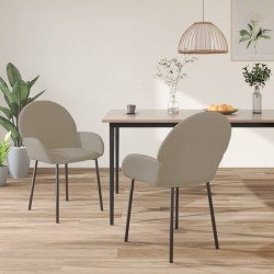 Sonata H Трапезни столове, 2 бр, светлосиви, кадифе - Scaune de dining