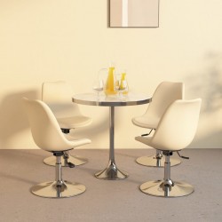 Sonata H Въртящи се трапезни столове, 4 бр, кремави, текстил - Scaune de dining