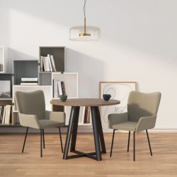 Sonata H Трапезни столове, 2 бр, светлосиви, кадифе - Scaune de dining