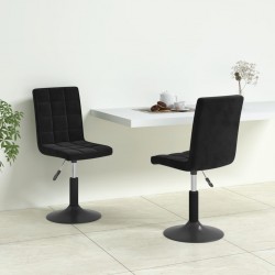 Sonata H Въртящи трапезни столове, 2 бр, черни, кадифе - Scaune de dining