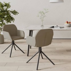 Sonata H Въртящи се трапезни столове, 2 бр, светлосиви, кадифе - Scaune de dining