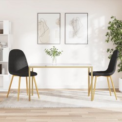 Sonata H Трапезни столове, 2 бр, черни, кадифе - Scaune de dining
