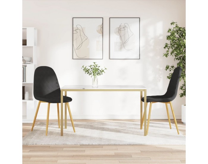 Sonata H Трапезни столове, 2 бр, черни, кадифе