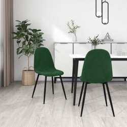 Sonata H Трапезни столове, 2 бр, тъмнозелени, кадифе - Scaune de dining