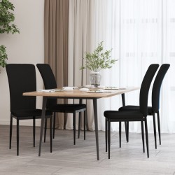 Sonata H Трапезни столове, 4 бр, черни, кадифе - Scaune de dining