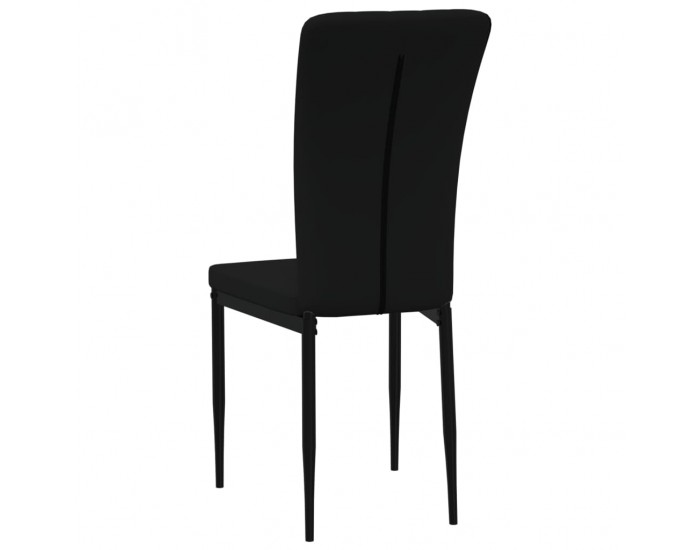 Sonata H Трапезни столове, 4 бр, черни, кадифе
