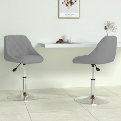 Sonata H Въртящи се трапезни столове, 2 бр, светлосиви, кадифе - Scaune de dining